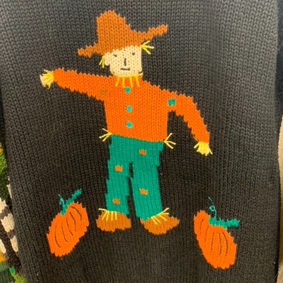 Hand Knit Windscrest Scarecrow Sweater - Picture 6 of 7